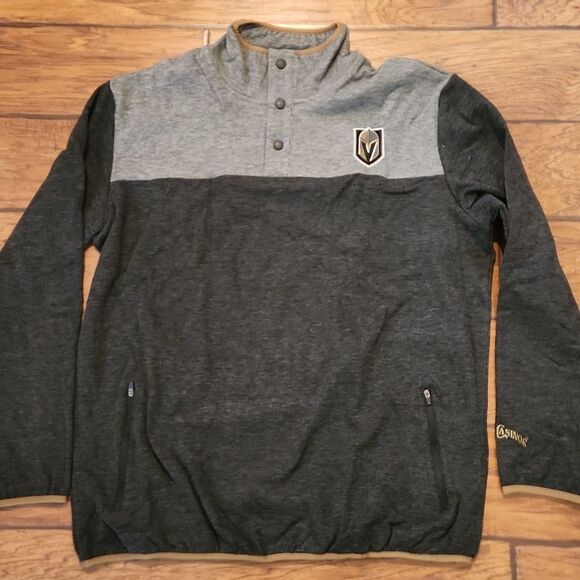 New in bag, Vegas Golden Knights 3button snap front gray men's 2XL sweatshirt - Picture 1 of 7